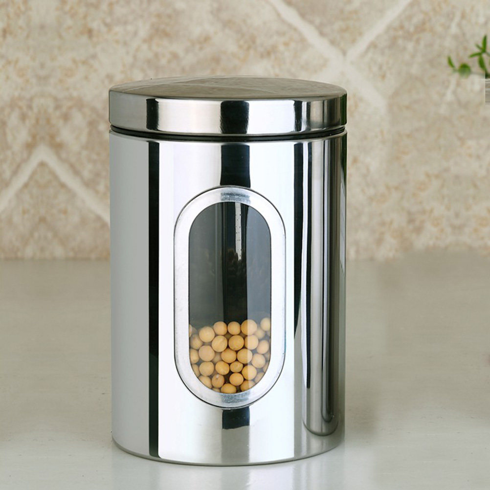 Food Snacks Easy - Stainless Steel Sealed Food Storage Canister