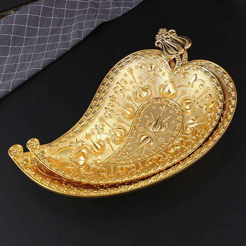 Creative Zinc Alloy Golden Lea - Zinc Food Snacks 评论和价格