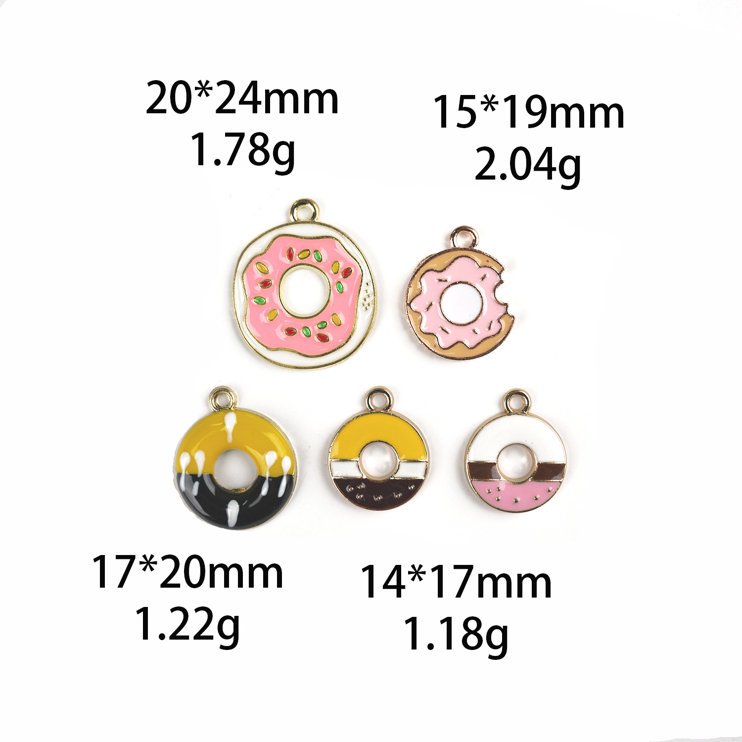 10 Pcs Colorful Enamel Cute Do - Zinc Food Snacks 评论和价格