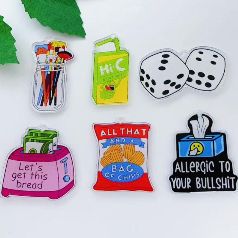 10 pieces of acrylic cartoon c - Food Snacks To Make 评论和价格