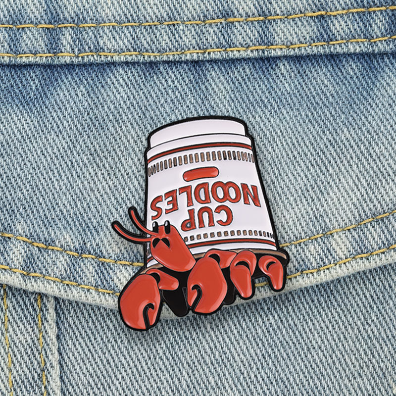 Lobster Cup Noodles Enamel Pin - Zinc Food Snacks 评论和价格