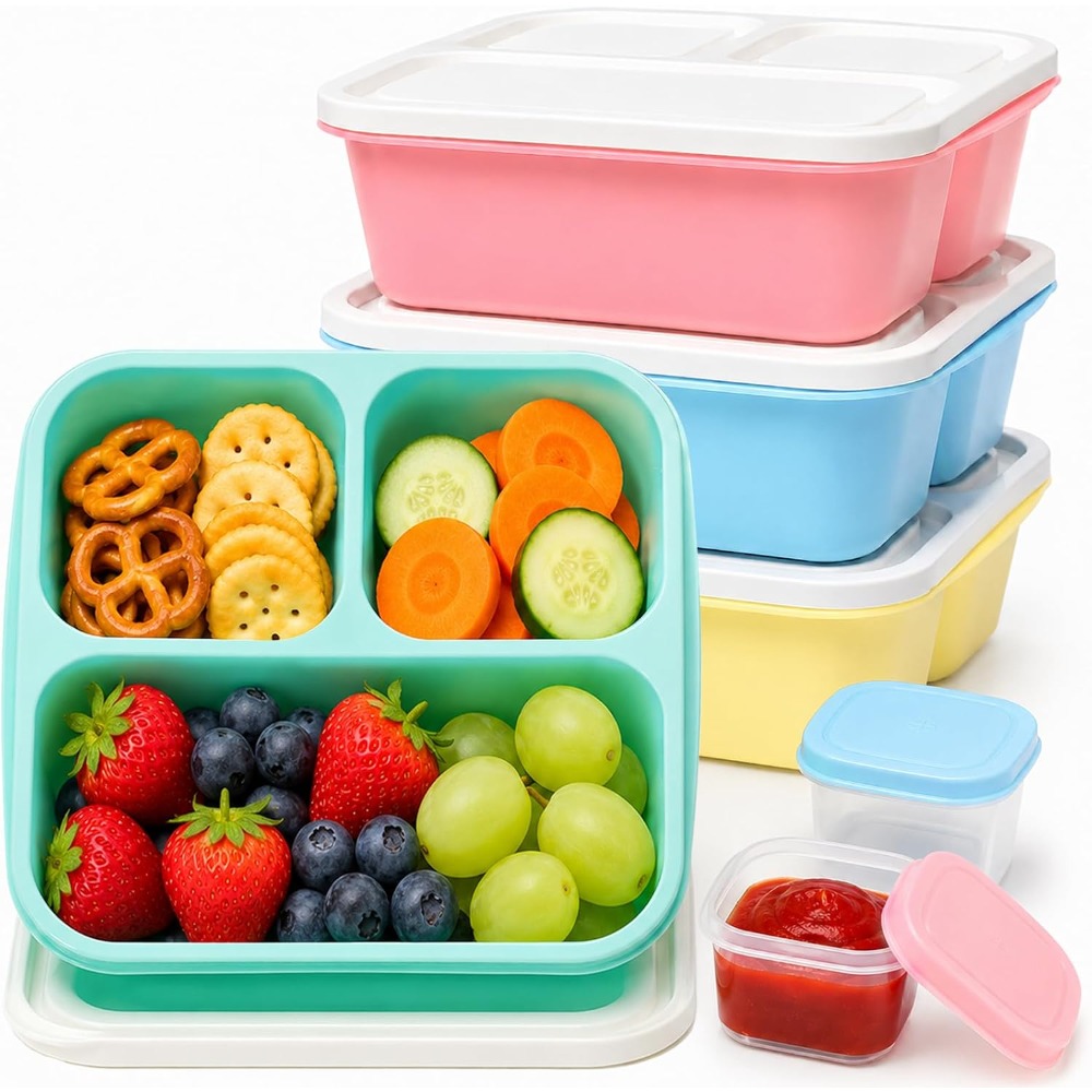 3 Compartment Bento Box Snack  - Healthy Snacks Food 评论和价格