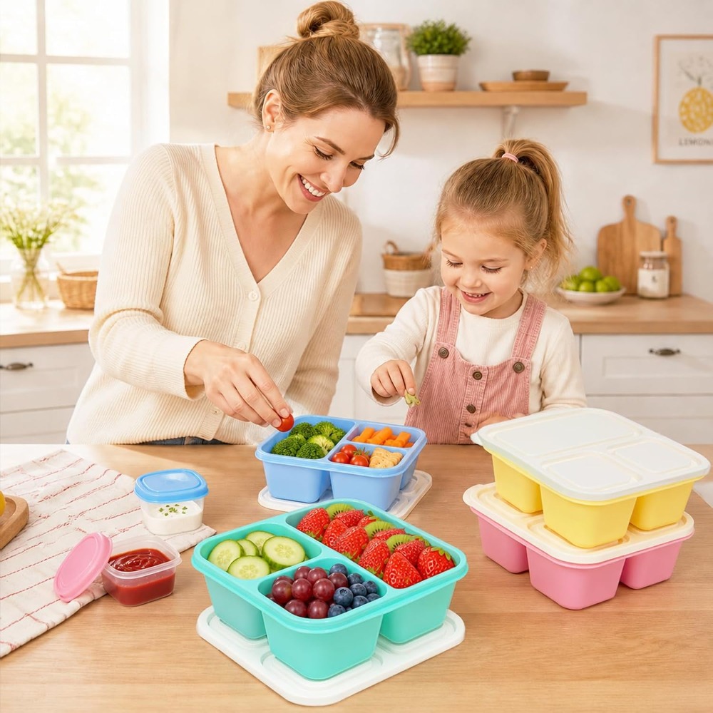 3 Compartment Bento Box Snack  - Healthy Snacks Food 评论和价格