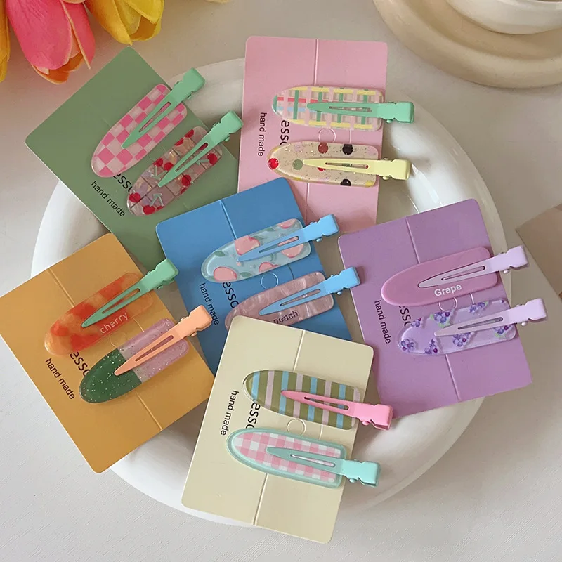 2/4pcs Candy Color Fruit Hair  - Spicy Food Snacks 评论和价格
