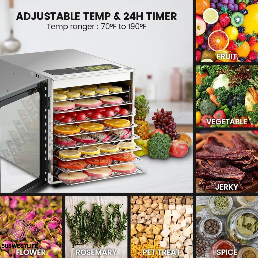 500W 8-Tray Large Capacity Foo - Healthy Snacks Food 评论和价格