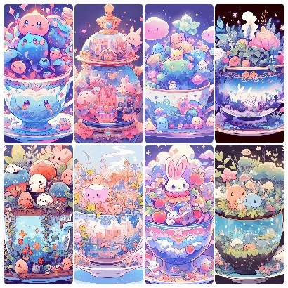 5D DIY  Pastel Teacup Cute Spi - Fruit Roll Up 评论和价格