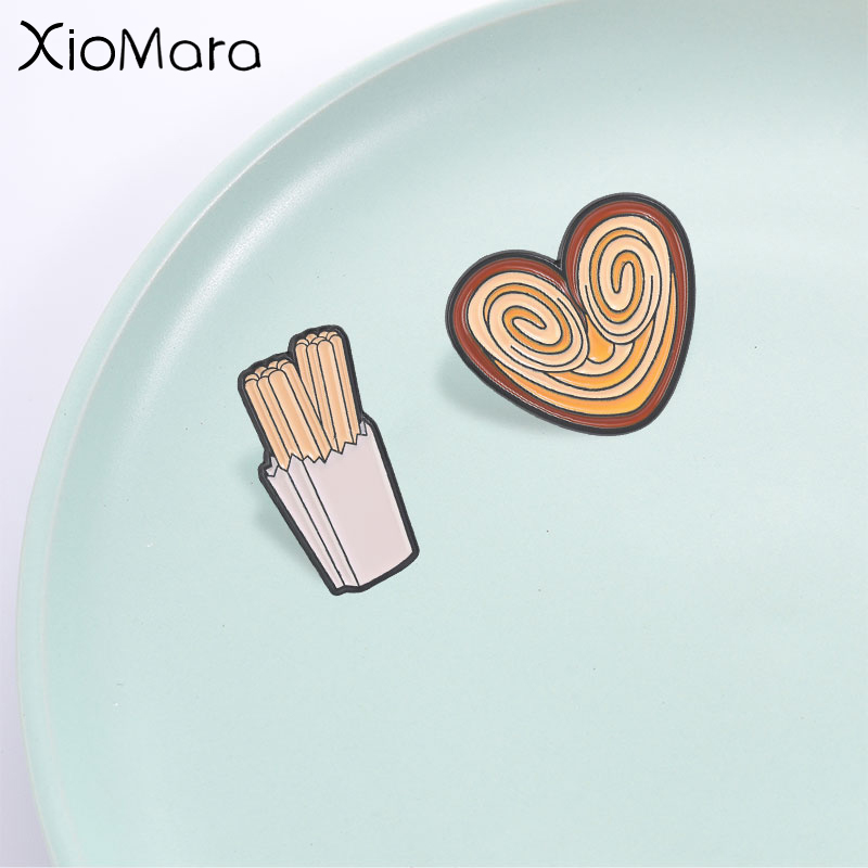 Funny Snack Enamel Pin, Churro - Zinc Food Snacks 评论和价格