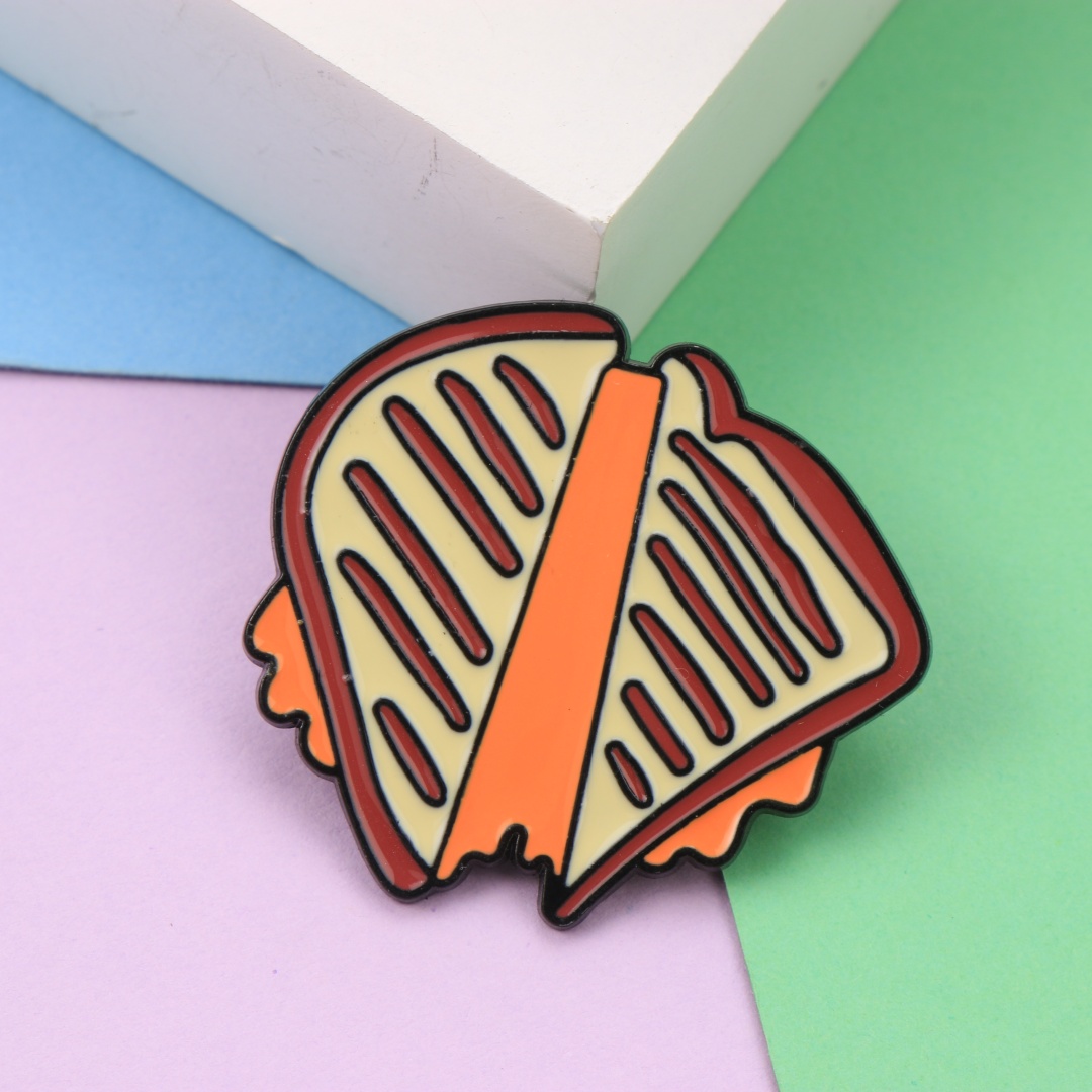 Cartoon Grilled Cheese Toast E - Zinc Food Snacks 评论和价格
